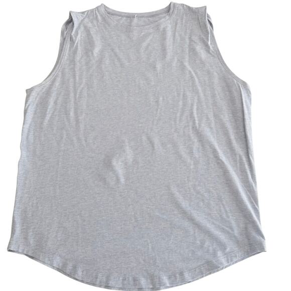 Lululemon Brunswick Muscle Tank Heathered Berry Mist Purple Plus Size 16 Cotton - Picture 2 of 6
